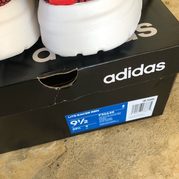 Adidas NIB Lite Racer RBN Black/red - Picture 5 of 8